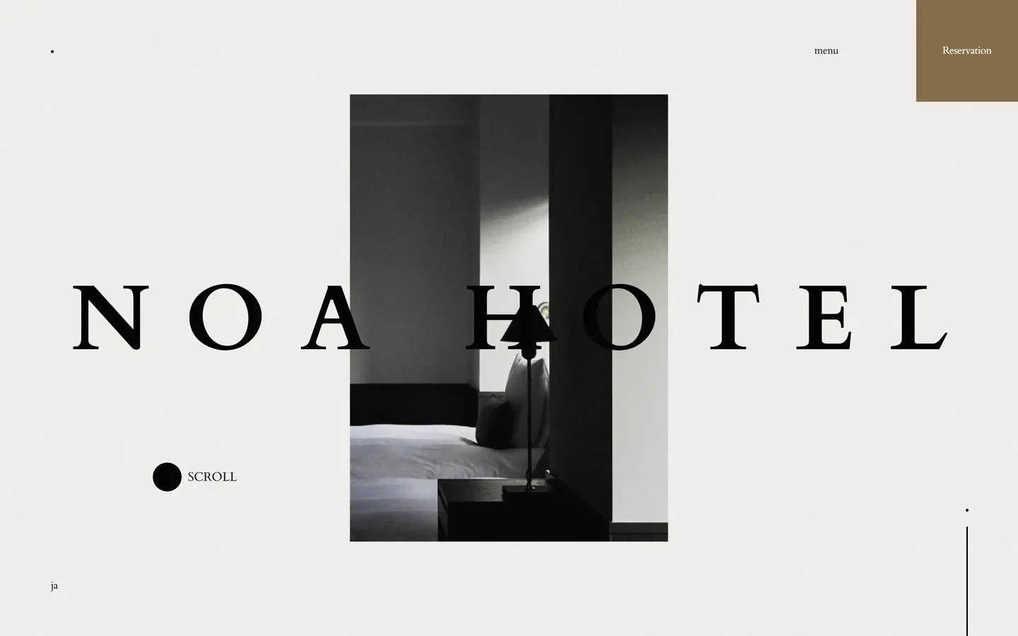 NOA Hotel — hotel design, home page