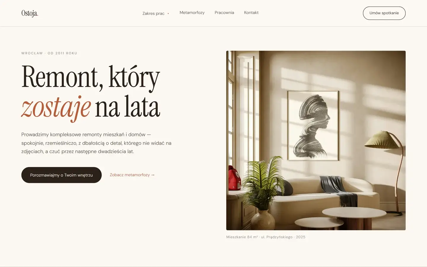 Ostoja — warm, photo-led design